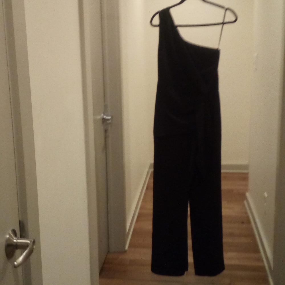 Bardot Black off shoulder jump suit.